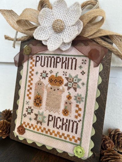 Pumpkin Pickin' Crew by Annie Beez Folk Art - Cross Stitch Paper Pattern