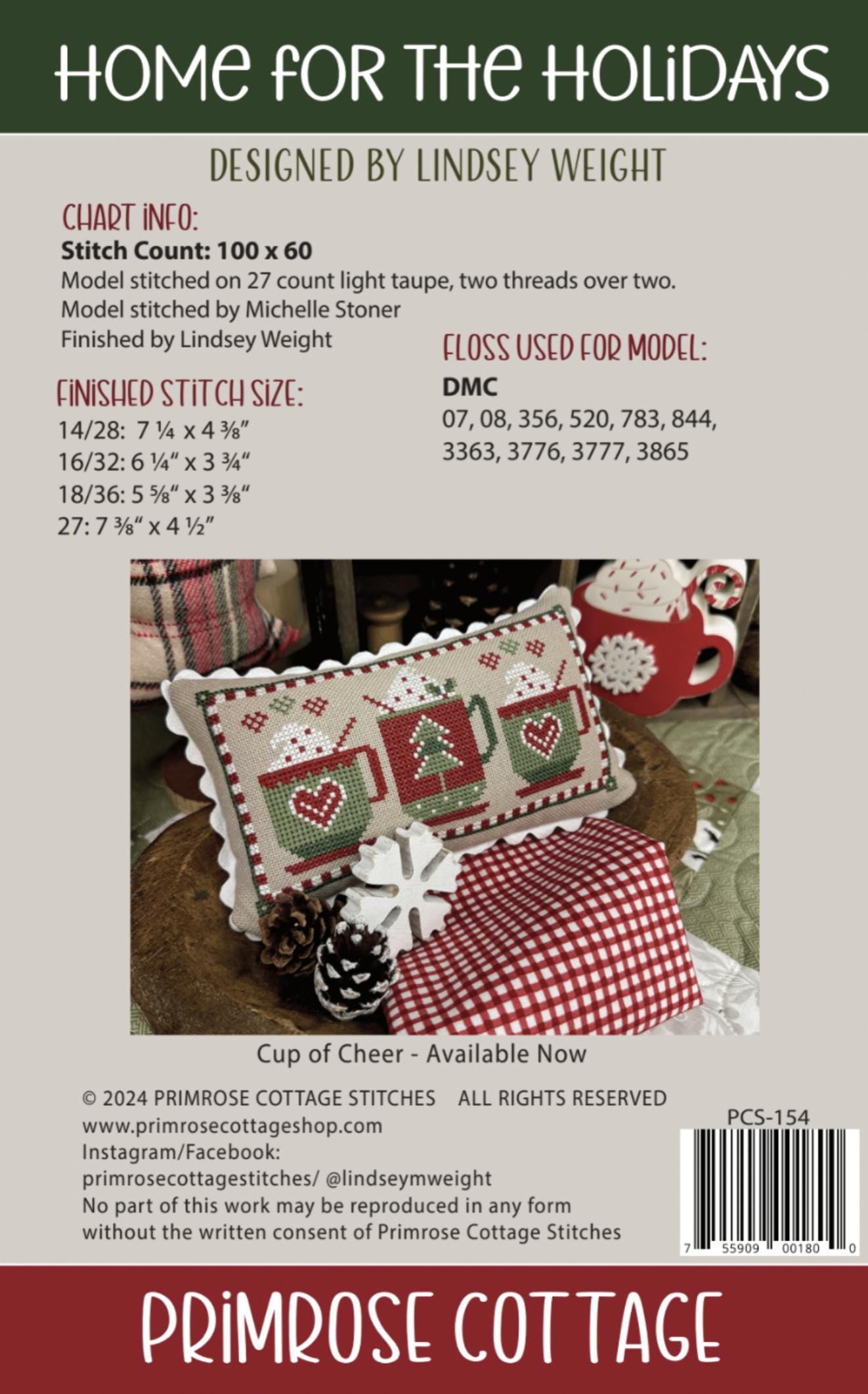Home for the Holidays by Primrose Cottage Stitches - Cross Stitch Paper Pattern