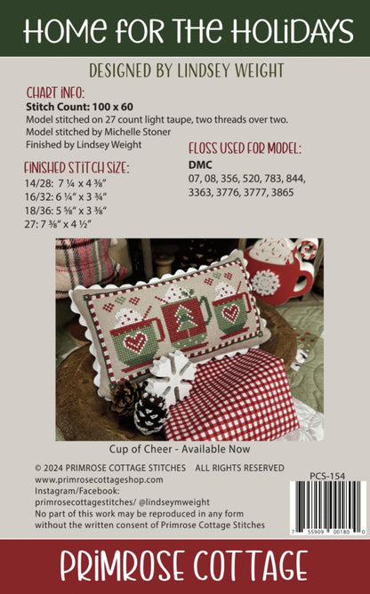 Home for the Holidays by Primrose Cottage Stitches - Cross Stitch Paper Pattern