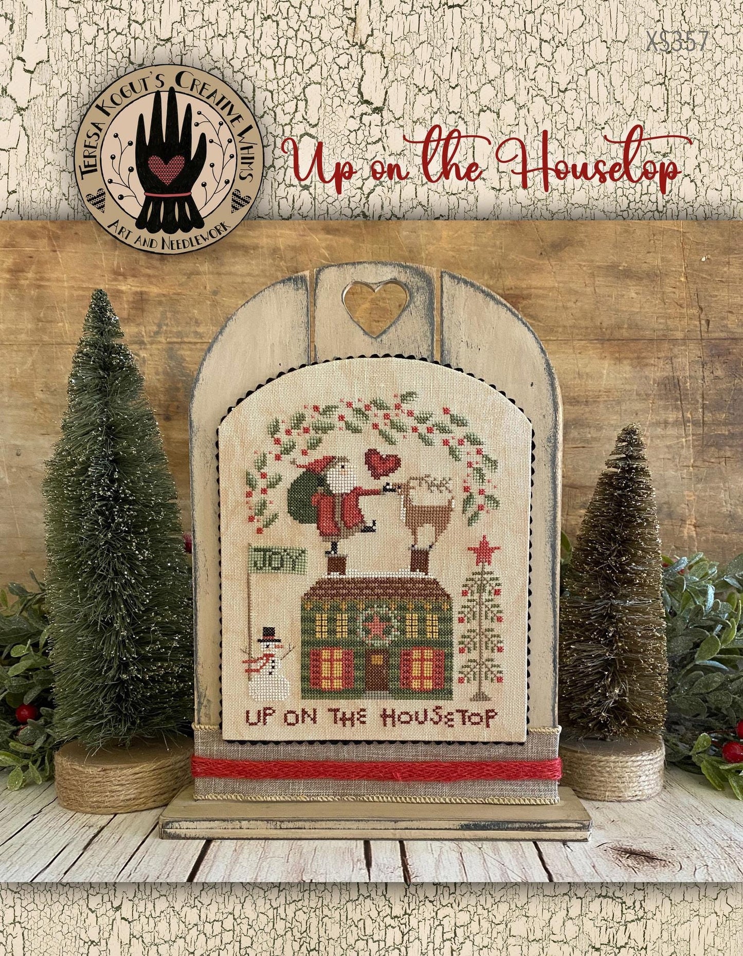 NEW!! Up on the Housetop by Teresa Kogut - Cross Stitch Paper Pattern