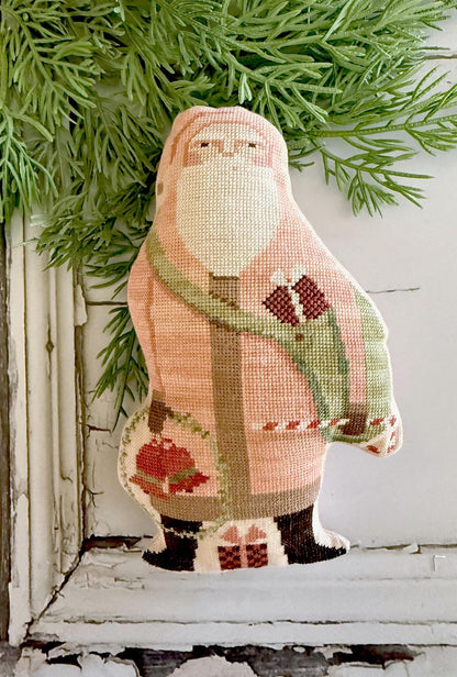 NEW!! Pink Coat Santa by Teresa Kogut - Cross Stitch Paper Pattern
