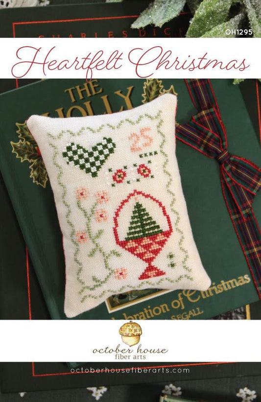 Heartfelt Christmas by October House Fiber Arts - Cross Stitch Paper Pattern