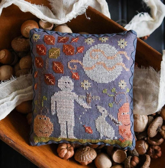 Mini Mummy Moon by Plum Street Samplers - Cross Stitch Paper Pattern