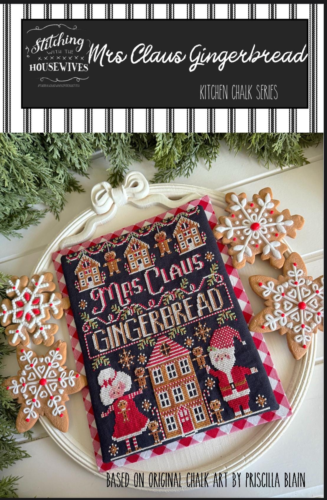 NEW!! Mrs. Claus Gingerbread by Stitching With The Housewives - Cross Stitch Paper Pattern