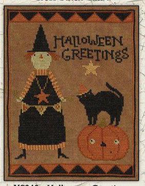 Halloween Greetings by Teresa Kogut - Cross Stitch Paper Pattern