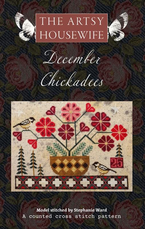December Chickadees - Cross Stitch Paper Pattern