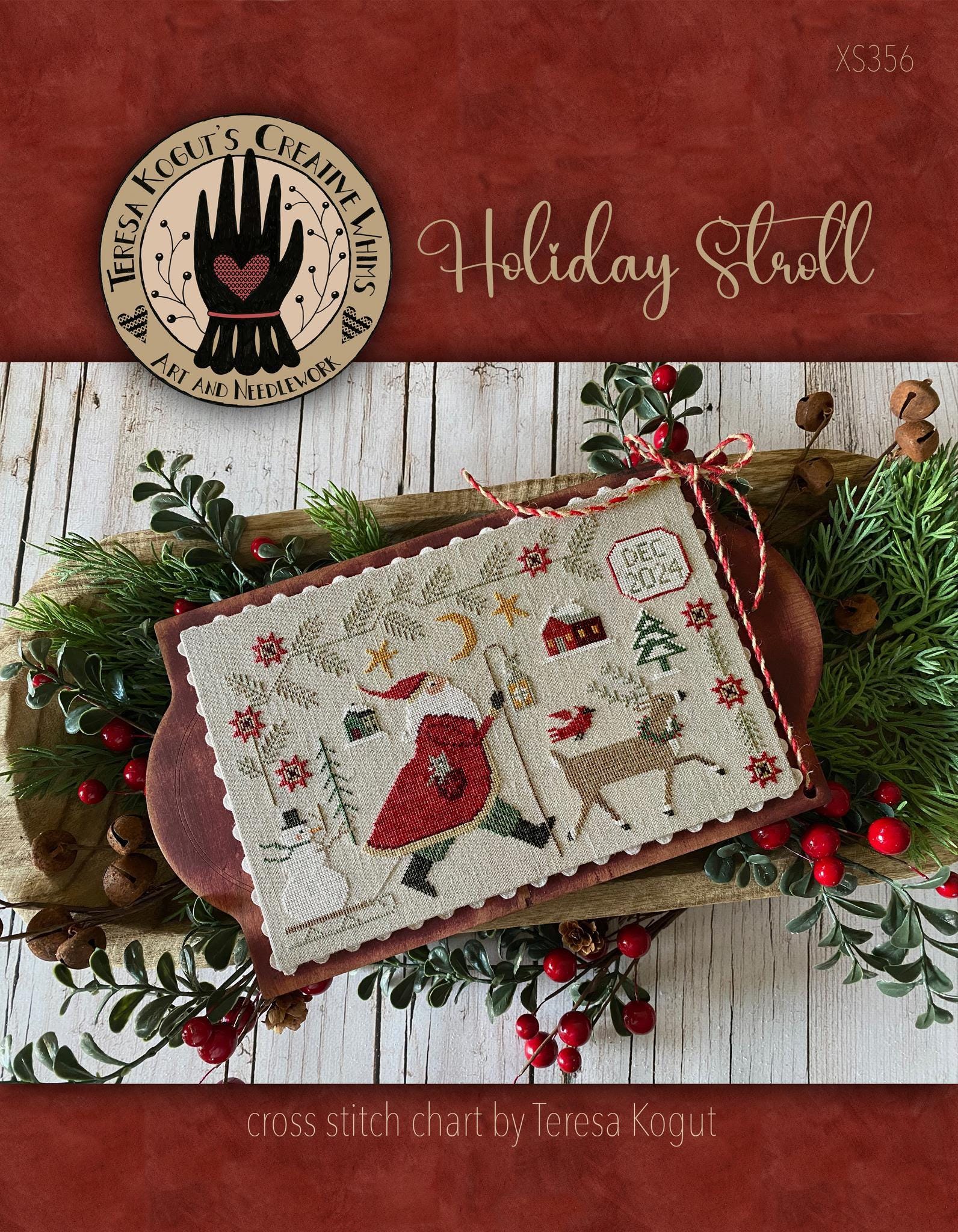 NEW!! Holiday Stroll by Teresa Kogut - Cross Stitch Paper Pattern