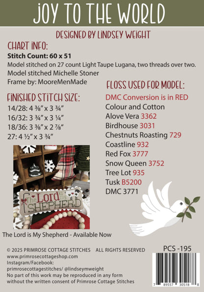 NEW! Joy to the World by Primrose Cottage Stitches - Cross Stitch Paper Pattern