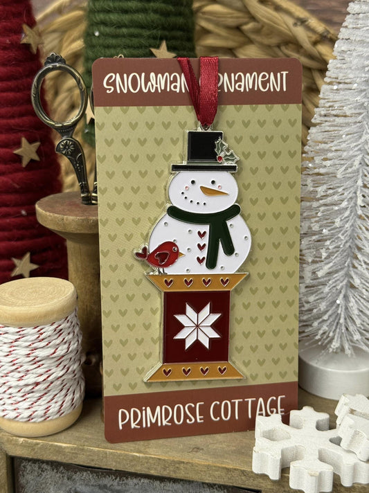 Snowman Ornament by Primrose Cottage Stitches