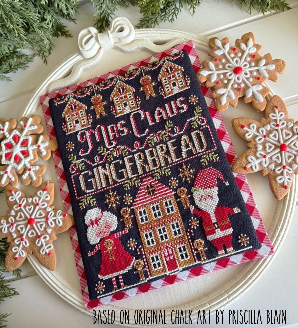 NEW!! Mrs. Claus Gingerbread by Stitching With The Housewives - Cross Stitch Paper Pattern