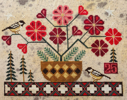 December Chickadees - Cross Stitch Paper Pattern