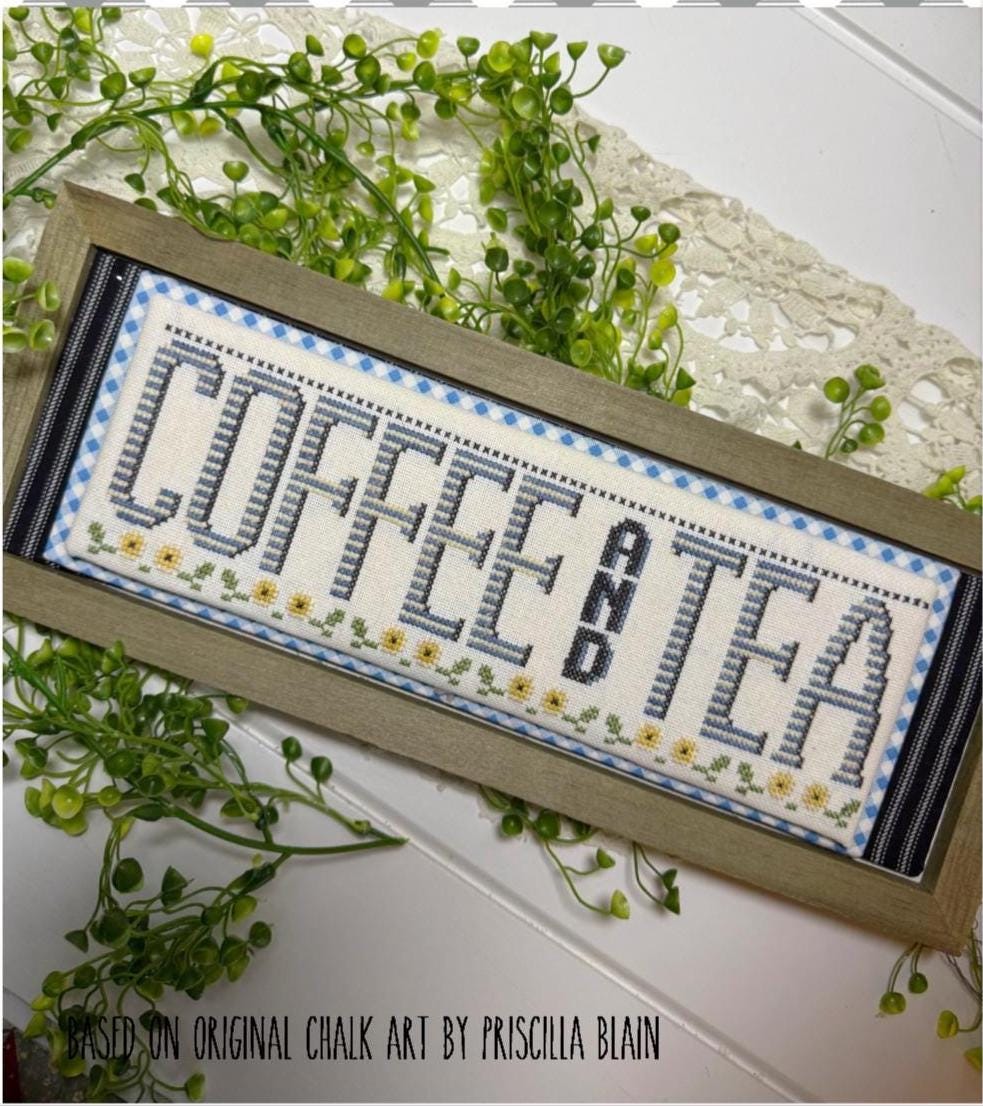 Coffee and Tea Word Swap - Cross Stitch Paper Pattern