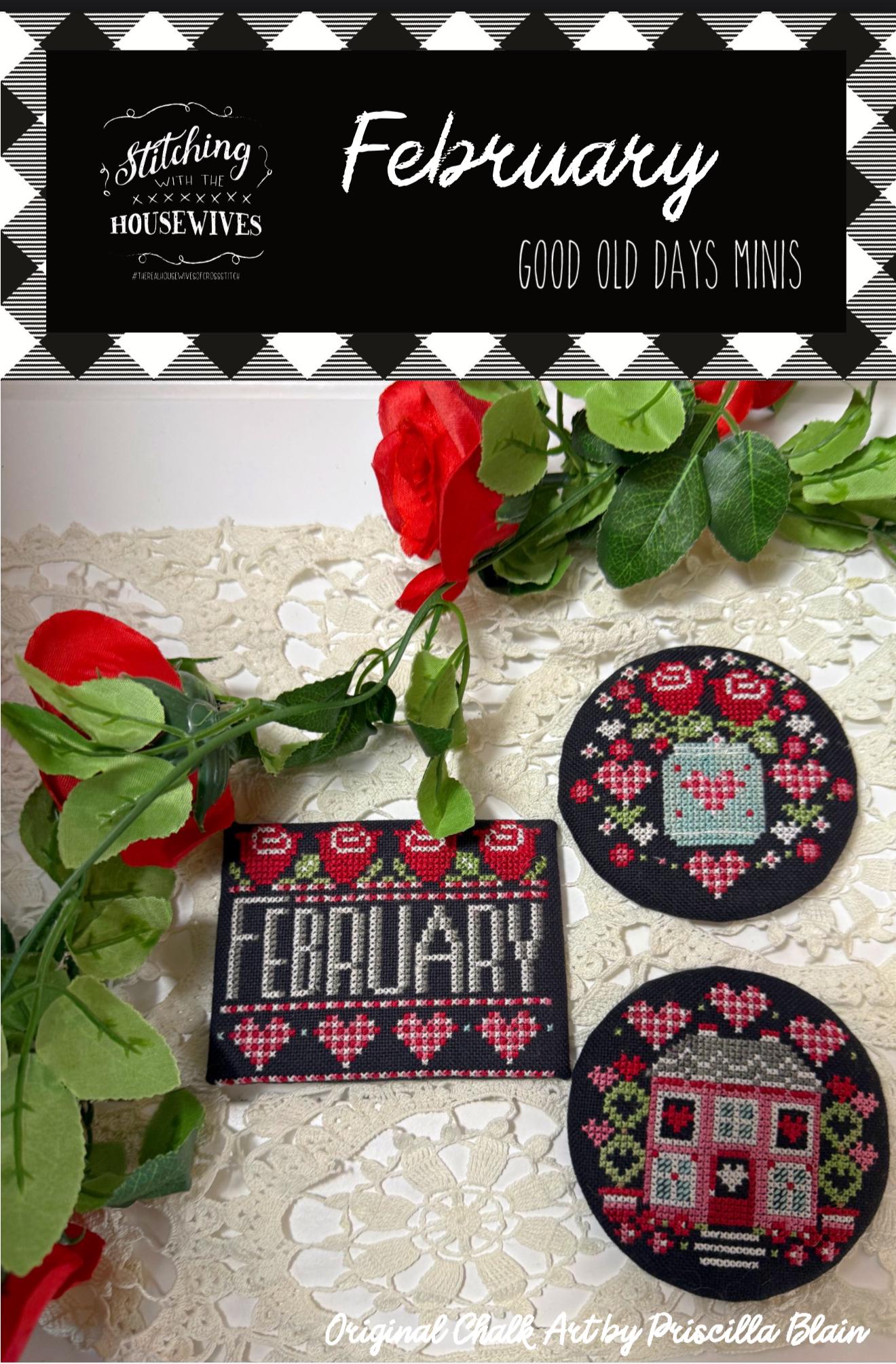 Good Old Days Minis - February - by Stitching with the Housewives - Cross Stitch Paper Pattern
