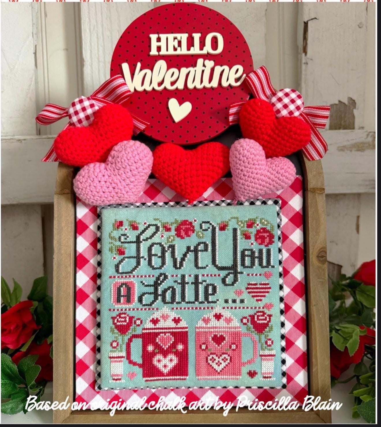 Love You A Latte by Stitching with the Housewives - Cross Stitch Paper Pattern