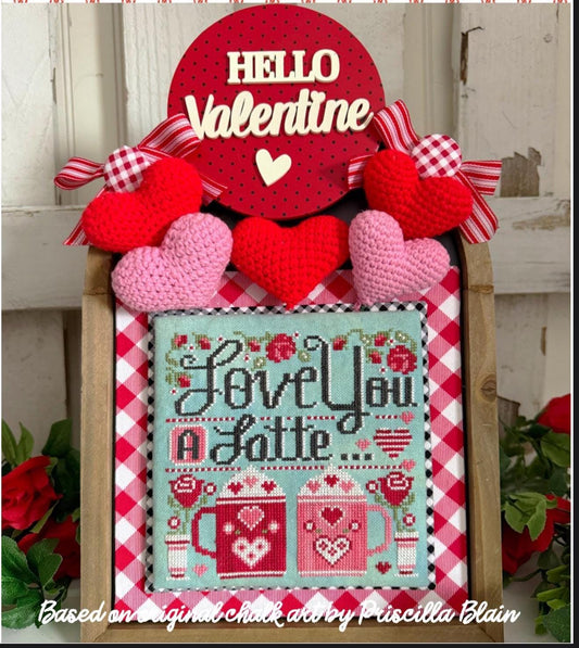 Love You A Latte by Stitching with the Housewives - Cross Stitch Paper Pattern