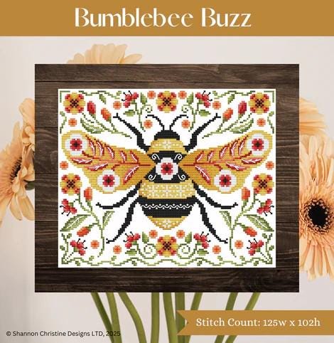 Bumblebee Buzz - Cross Stitch Paper Pattern