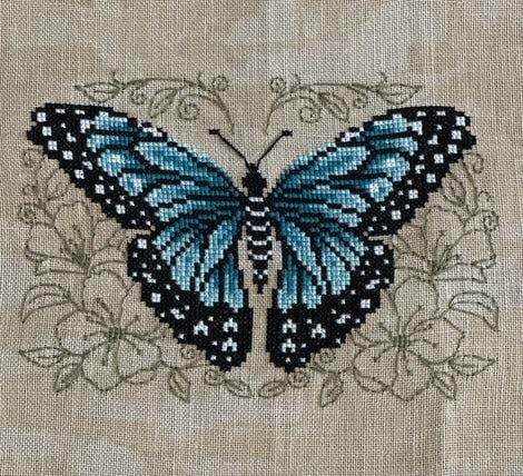 Blue Butterfly - Cross Stitch Paper Pattern