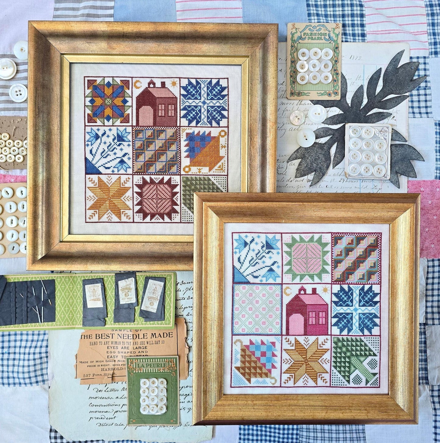 Quilt Squares - Cross Stitch Paper Pattern
