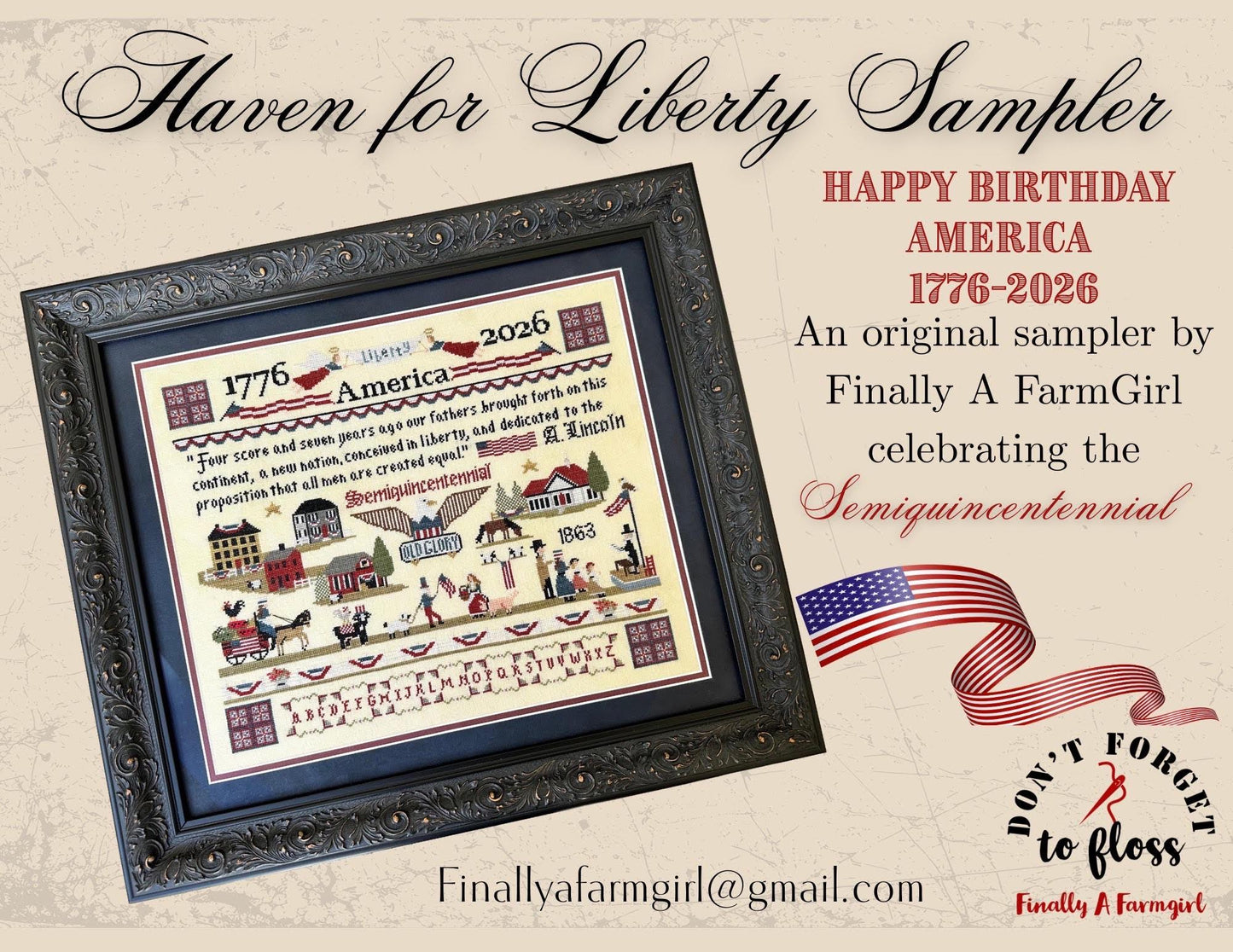 Haven For Liberty - Cross Stitch Paper Pattern