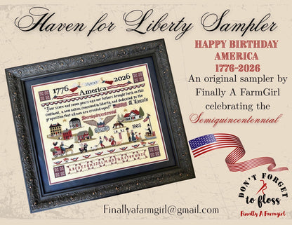 Haven For Liberty - Cross Stitch Paper Pattern