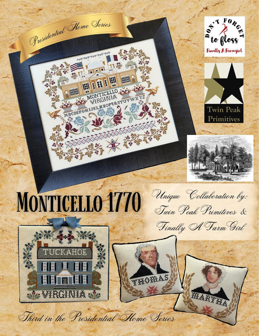 Monticello 1770 - Cross Stitch Paper Pattern