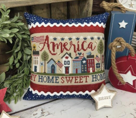 America My Home Sweet Home - Cross Stitch Paper Pattern