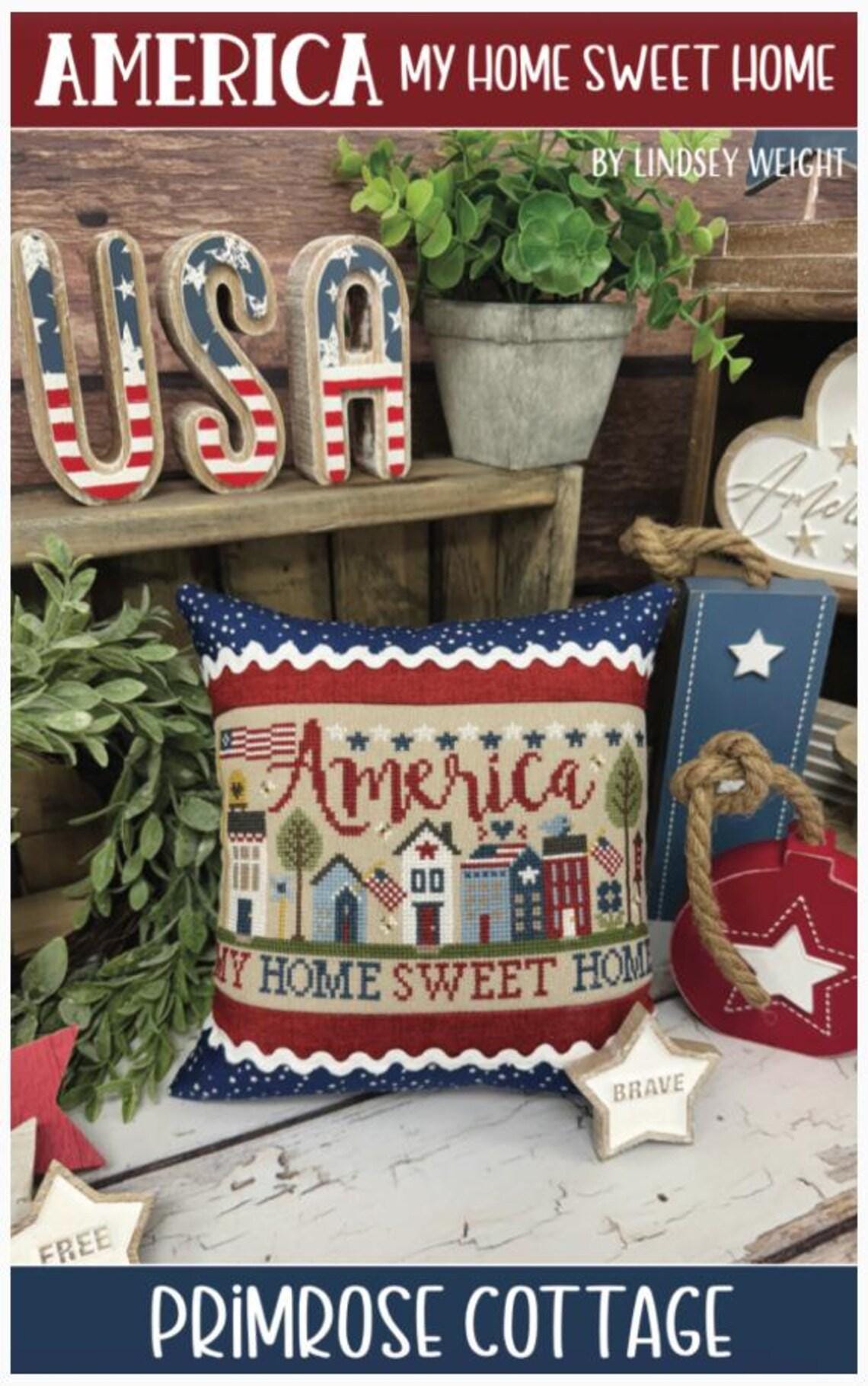 America My Home Sweet Home - Cross Stitch Paper Pattern