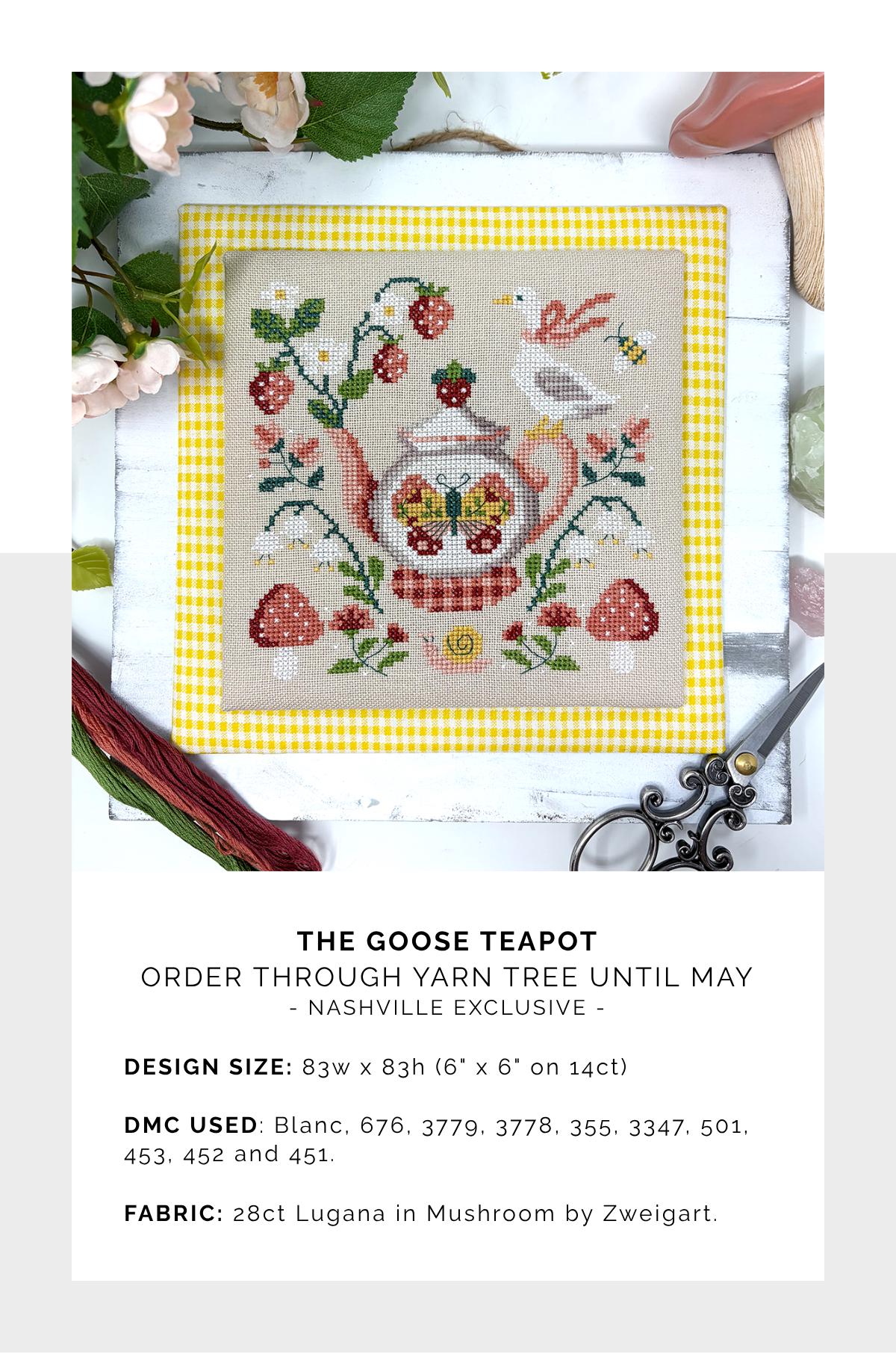 PREORDER! The Goose Teapot - 2026 Nashville Needlework Market
