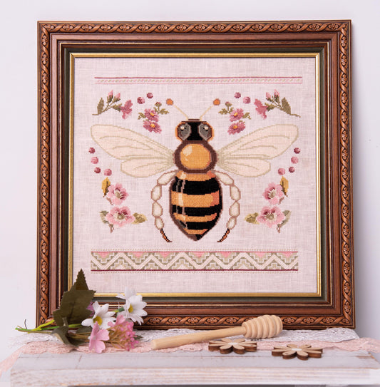 Bee and Blossoms - Cross Stitch Paper Pattern