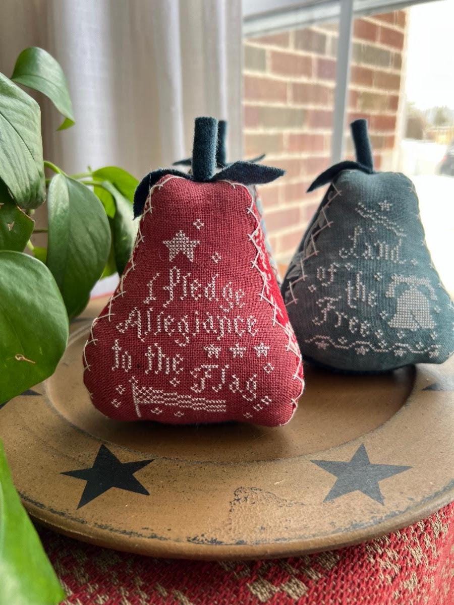 PREORDER! Patriotic Pears - 2026 Nashville Needlework Market