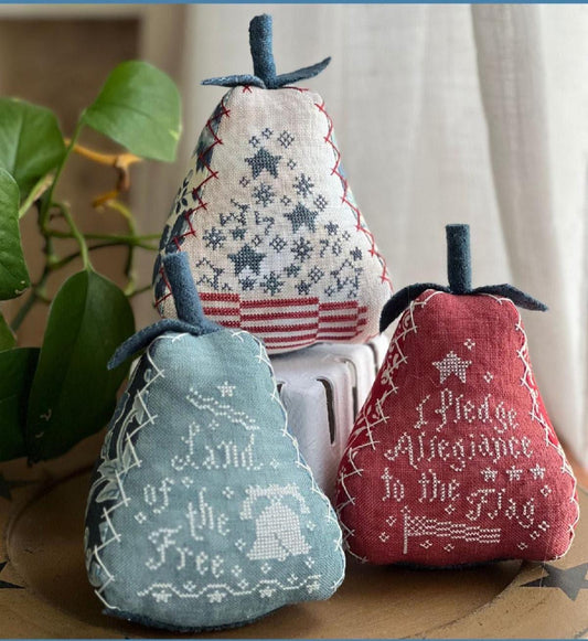 PREORDER! Patriotic Pears - 2026 Nashville Needlework Market