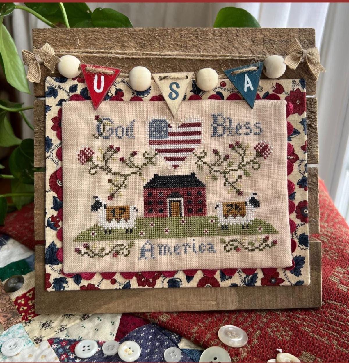 Americana Sheep - Cross Stitch Paper Pattern