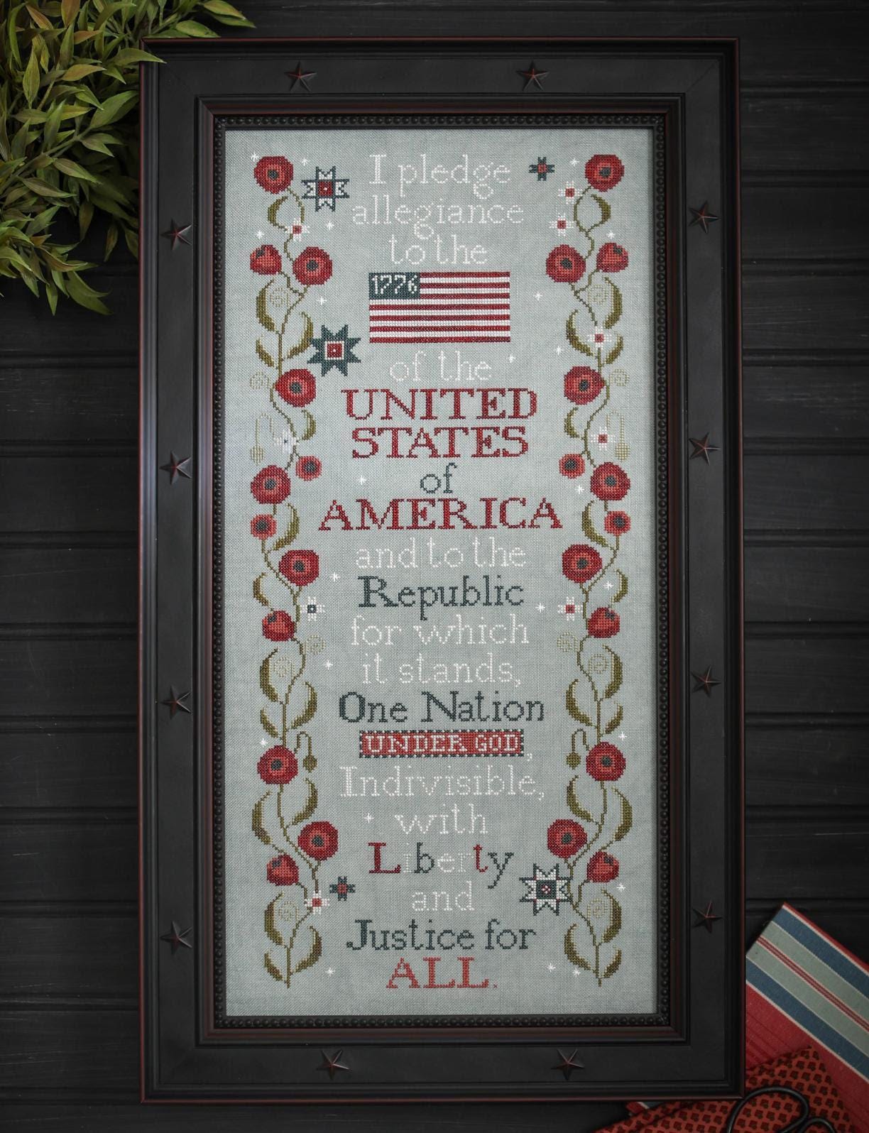 The Pledge of Allegiance - Cross Stitch Paper Pattern