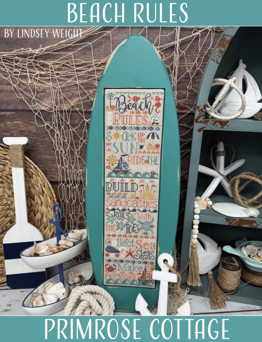 Beach Rules - Cross Stitch Paper Pattern