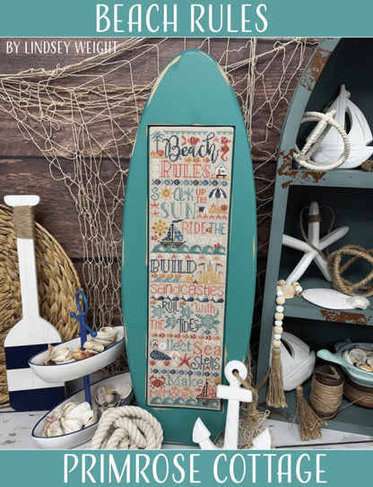 Beach Rules - Cross Stitch Paper Pattern