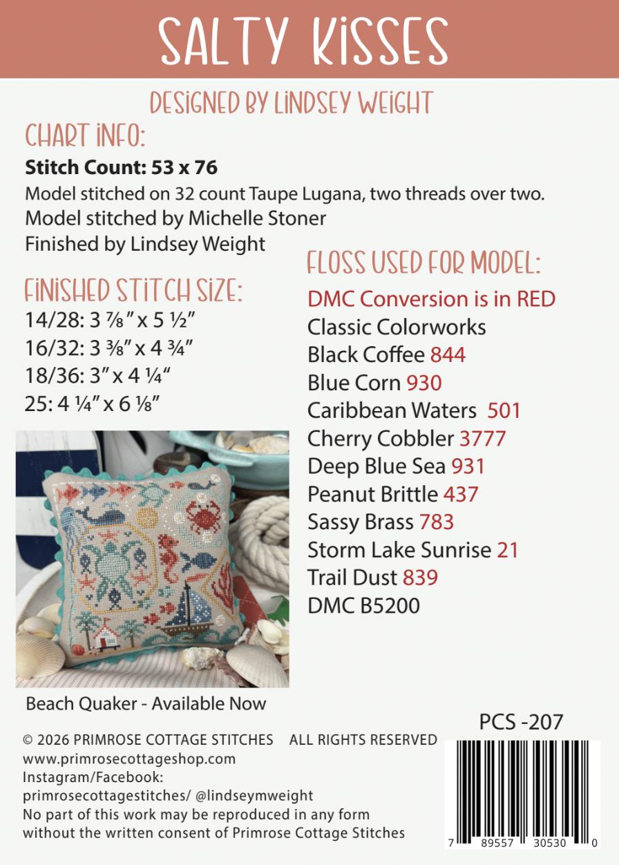 Salty Kisses - Cross Stitch Paper Pattern