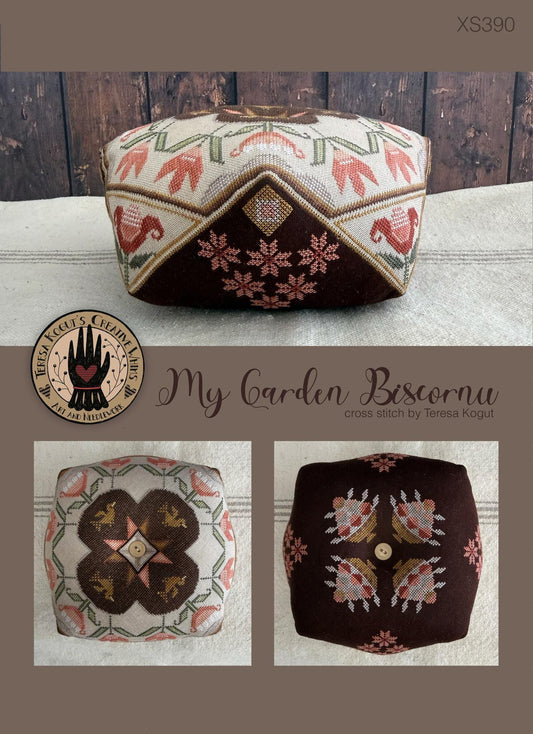 My Garden Biscornu - Cross Stitch Paper Pattern