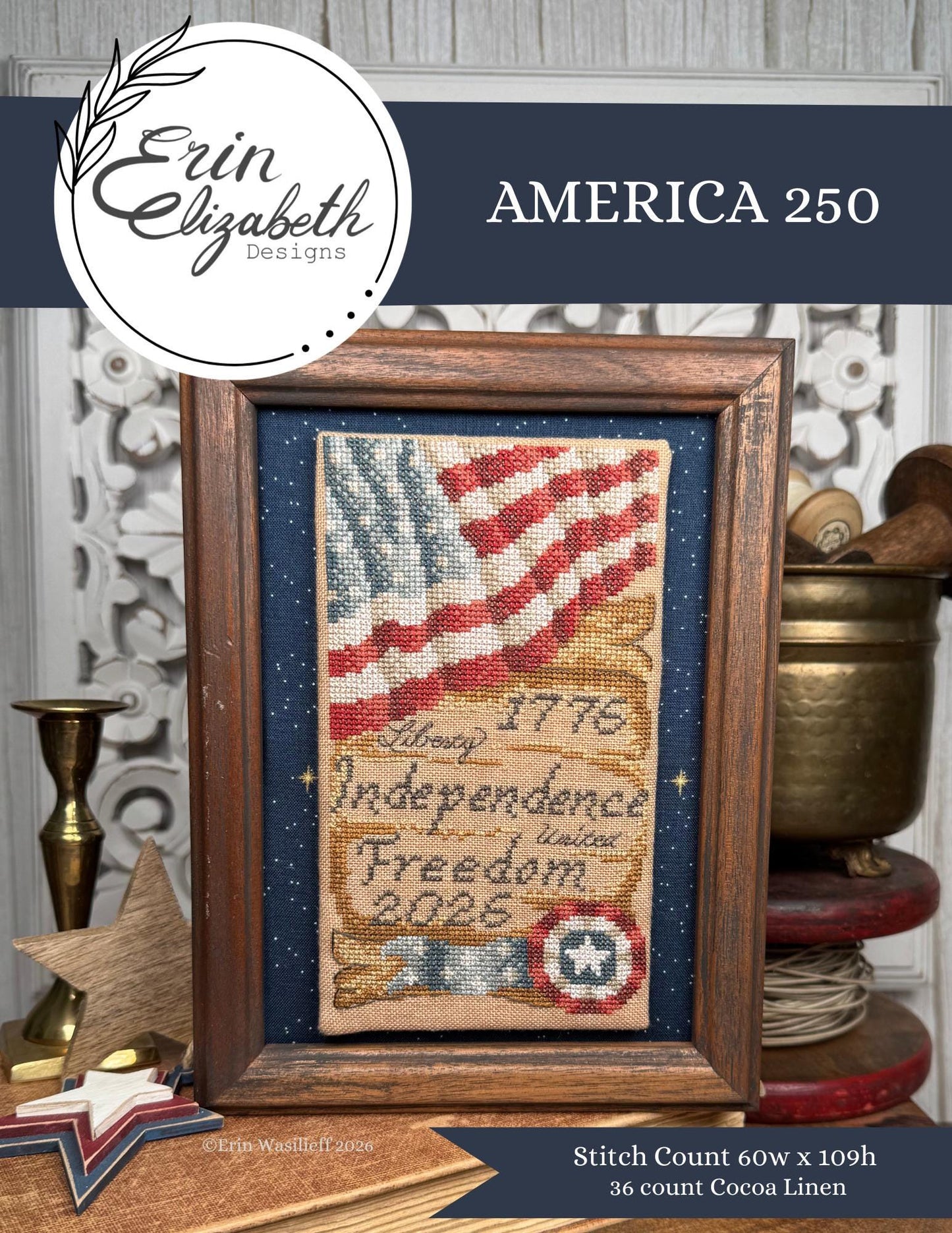 America 250 - Cross Stitch Paper Pattern