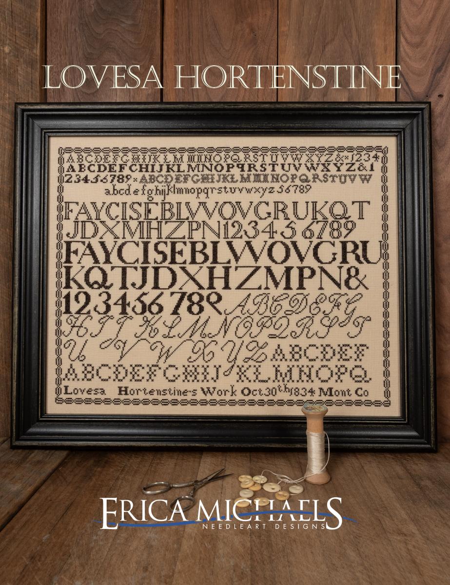 Lovesa Hortenstine, 1834 - Cross Stitch Paper Pattern