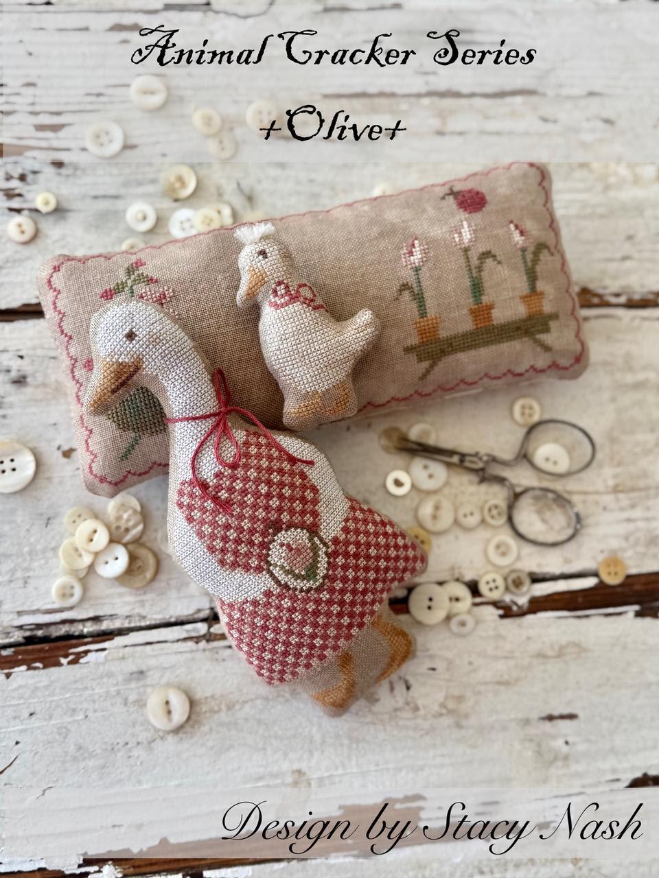 PREORDER! Animal Cracker Series - Olive - by Stacy Nash Designs - 2026 Nashville Needlework Market