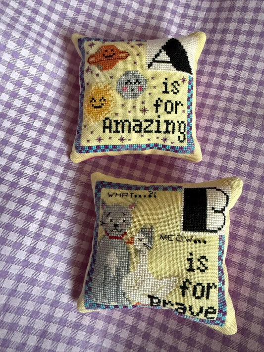 PREORDER! Positivity Alphabet (A-B) by Romy's Creations - 2026 Nashville Needlework Market