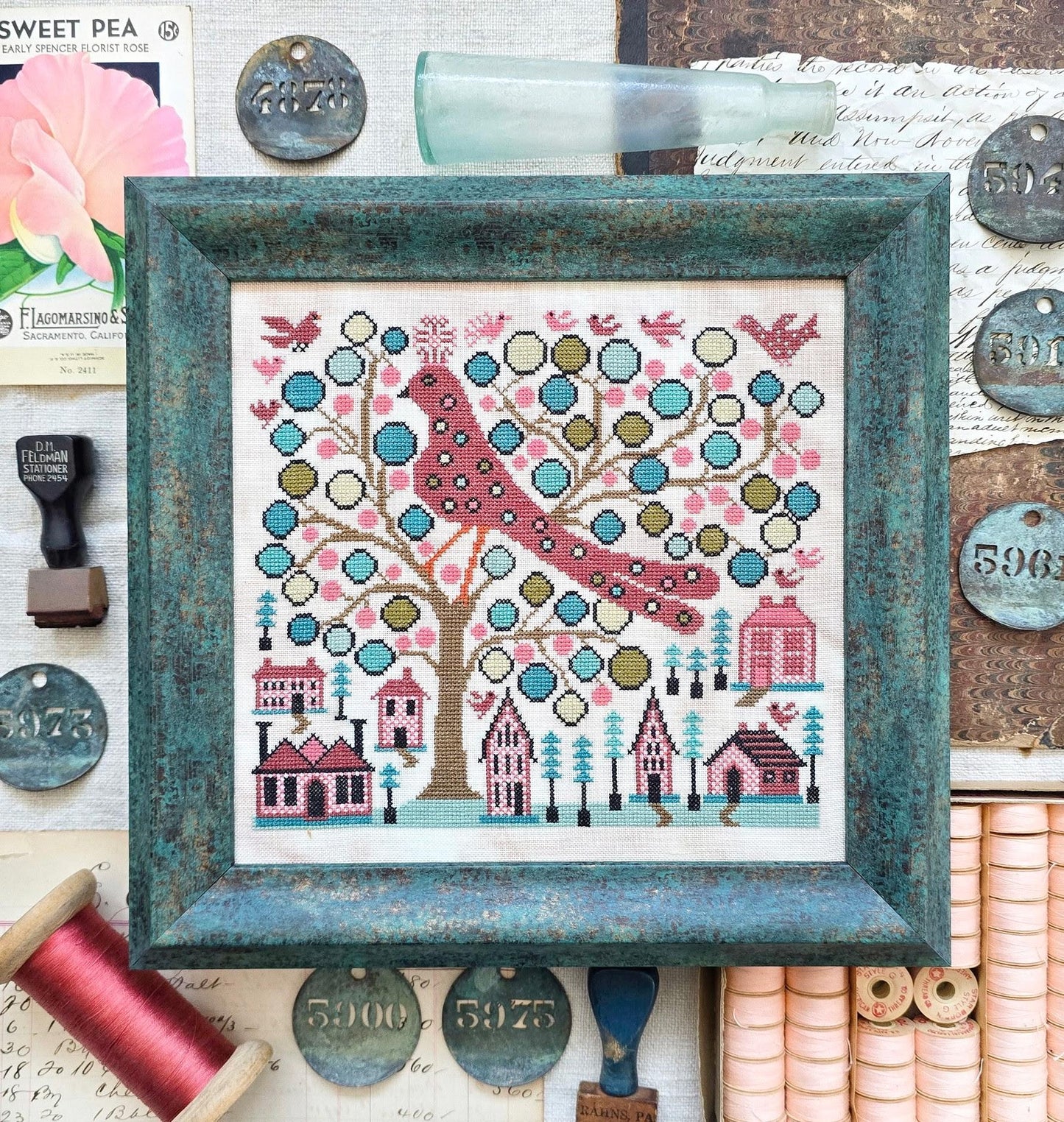 Dot the Bird - Cross Stitch Paper Pattern