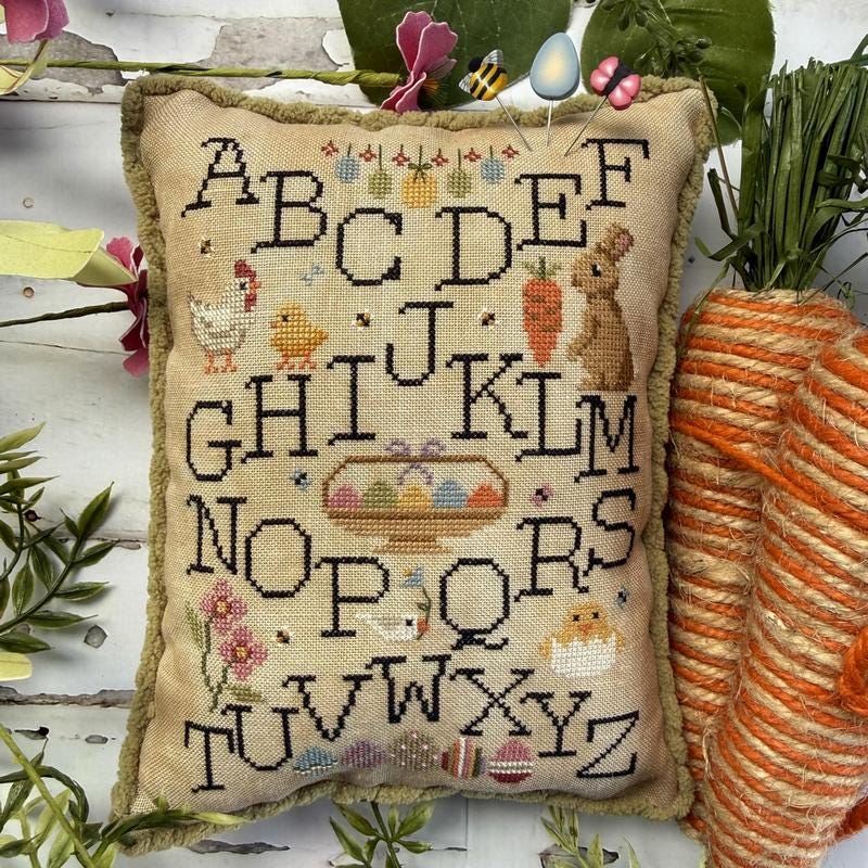 Easter Alphabet Sampler - Cross Stitch Paper Pattern