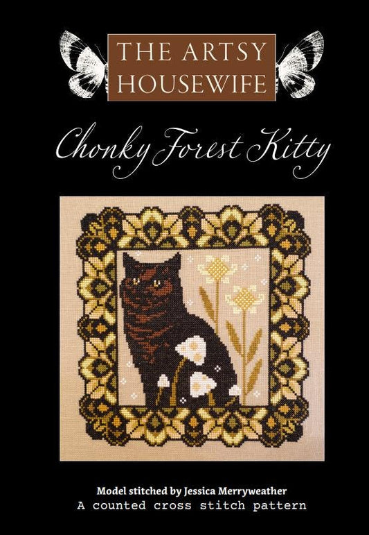 Chonky Forest Kitty - Cross Stitch Paper Pattern