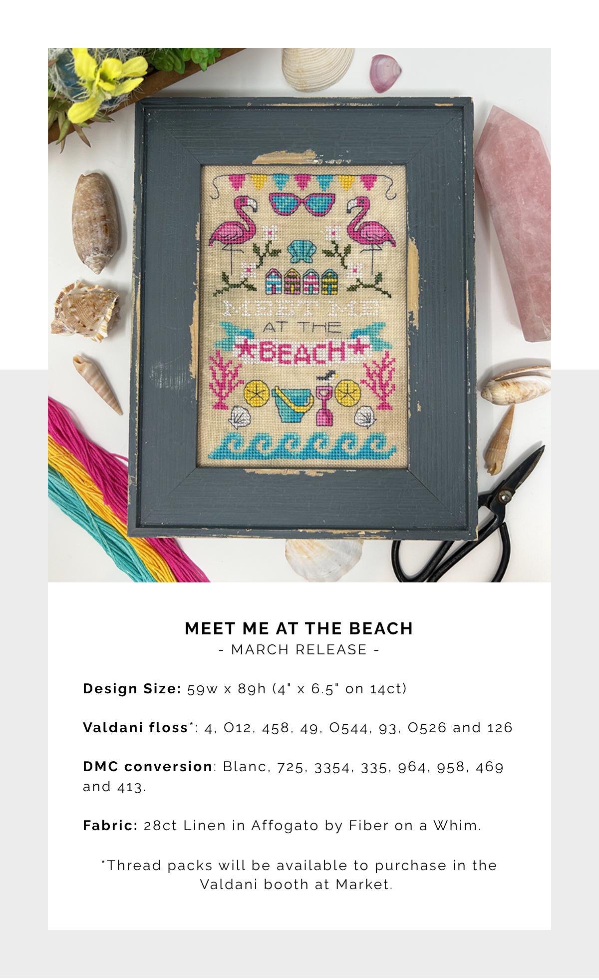 Meet Me At The Beach - Cross Stitch Paper Pattern