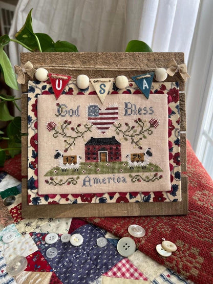 Americana Sheep - Cross Stitch Paper Pattern