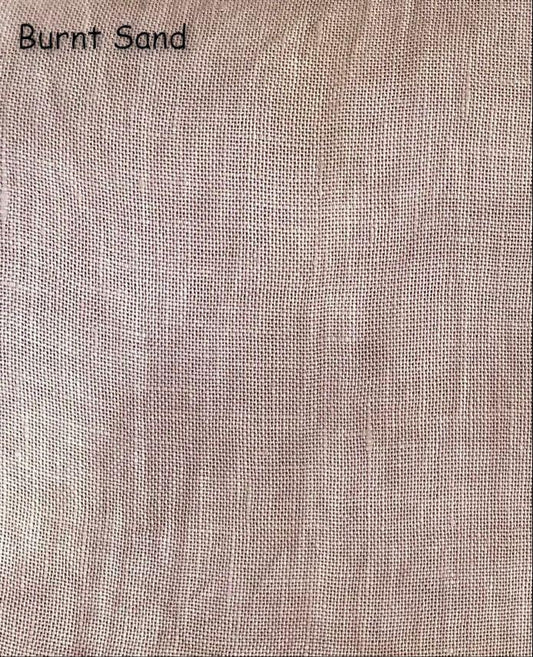 40 count BURNT SAND Linen - See description for size options