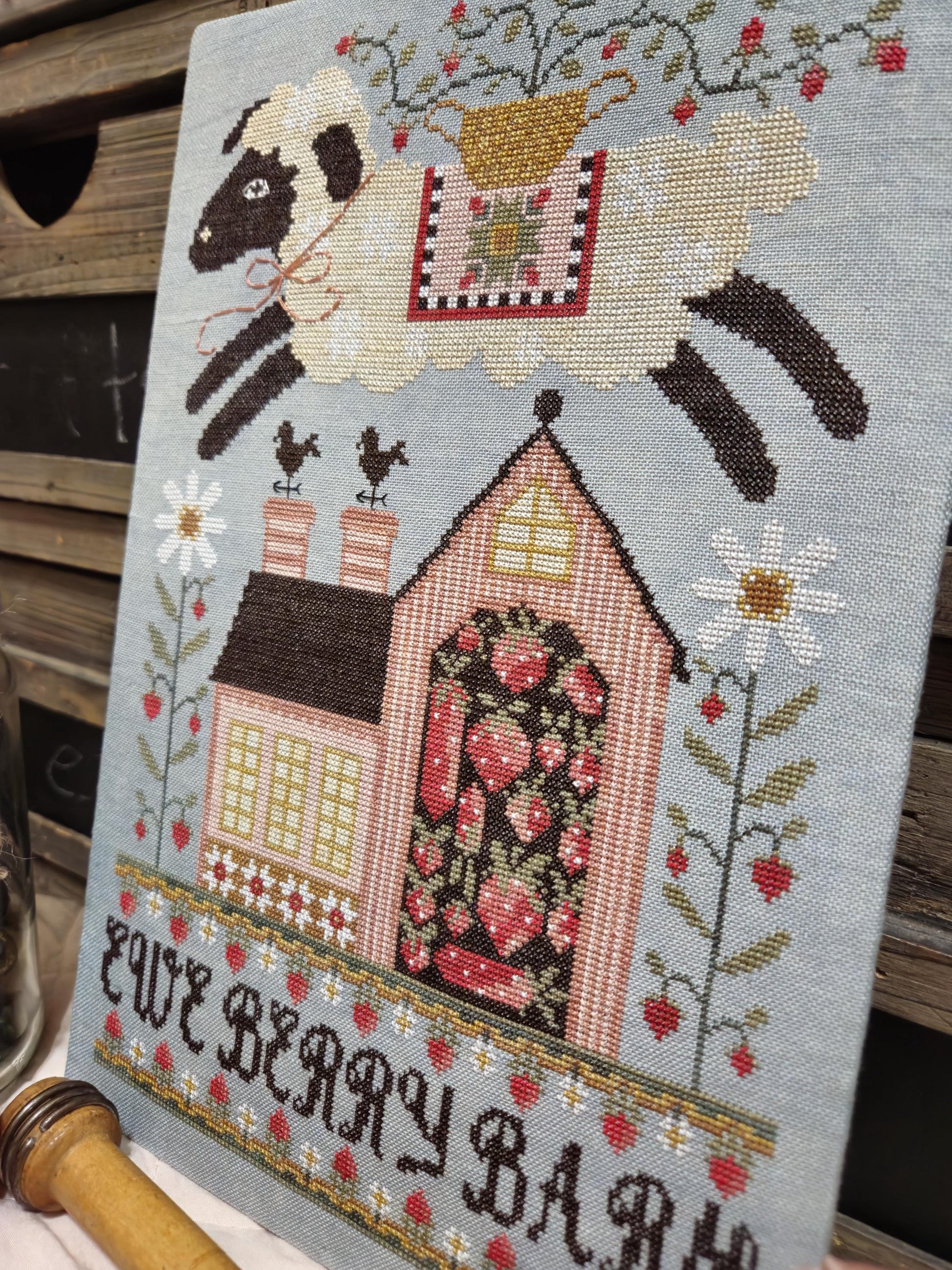 Ewe Berry Barn - Cross Stitch Paper Pattern