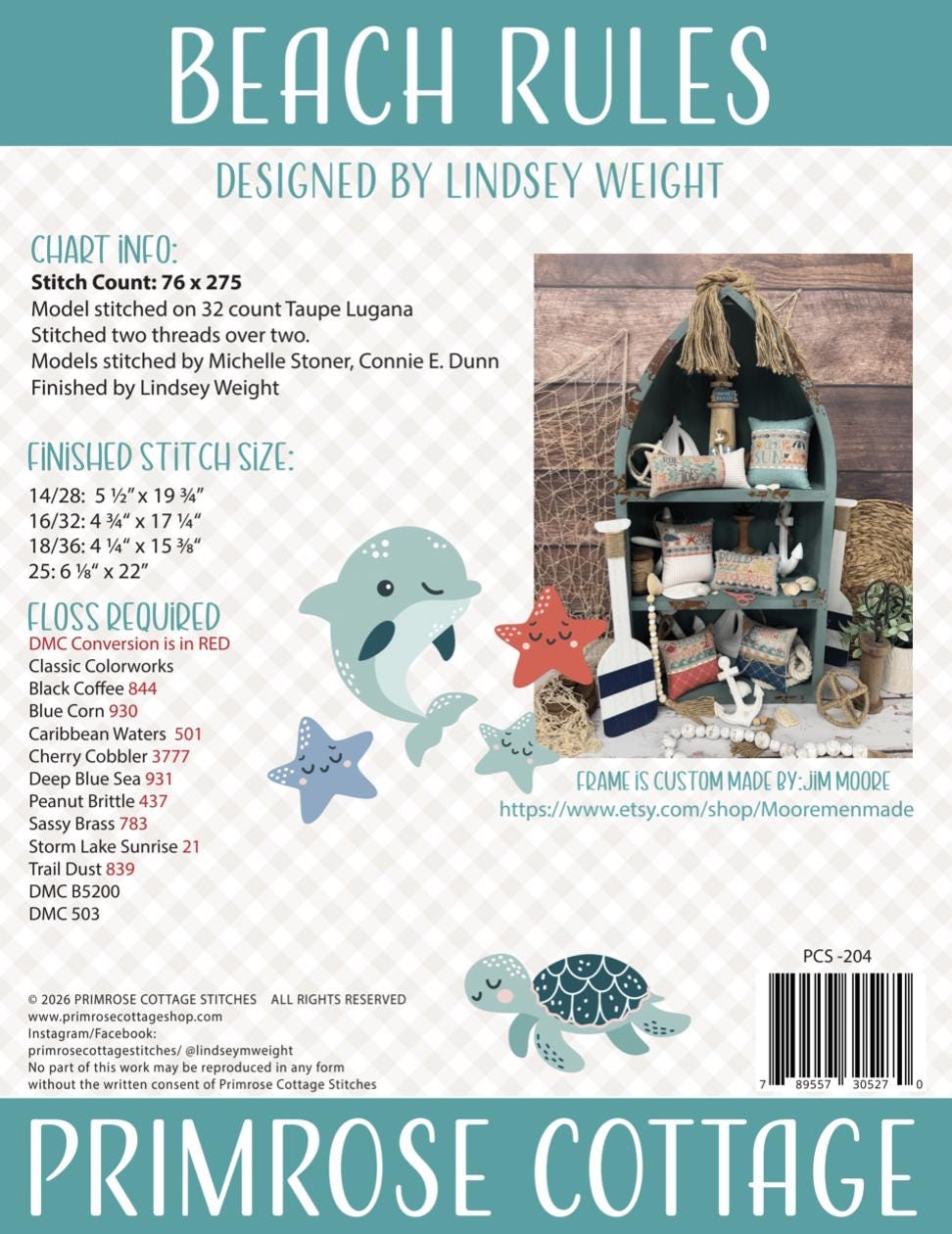 Beach Rules - Cross Stitch Paper Pattern