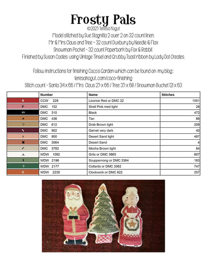 Frosty Pals - Cross Stitch Paper Pattern